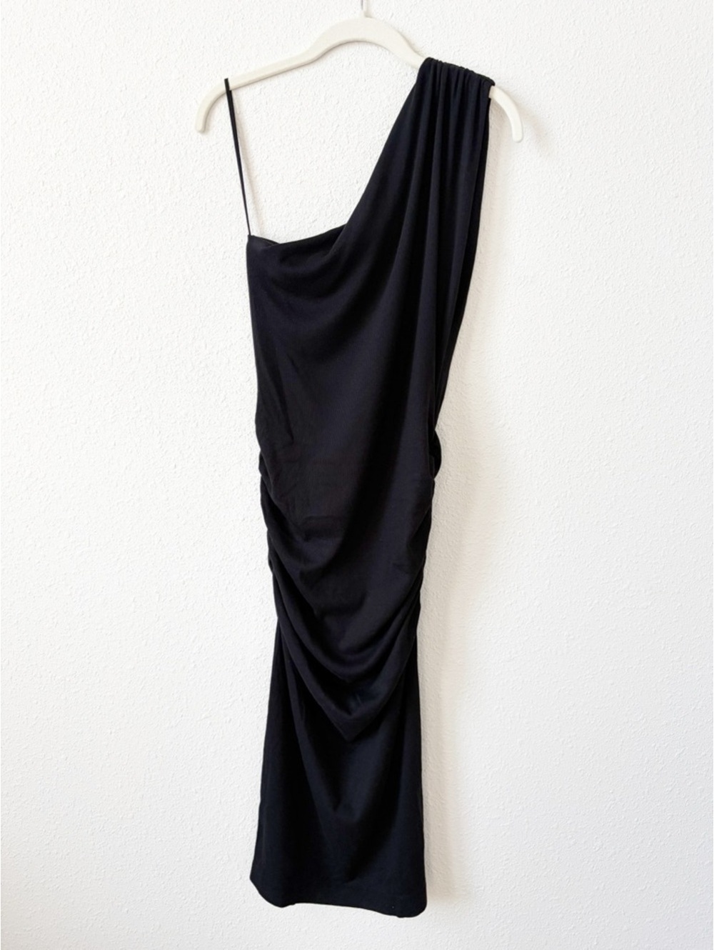 Michael Stars Andrea Midi Dress Black Size Large Ribbed Neutral Party